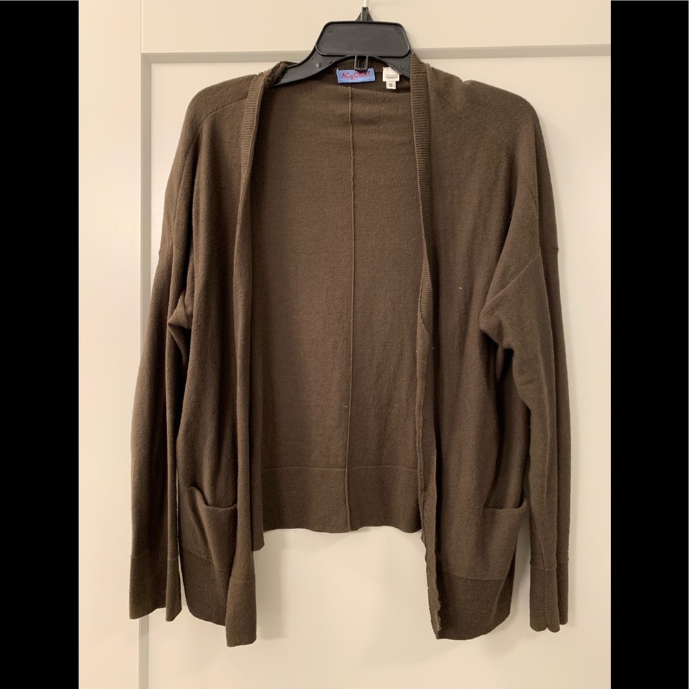 Brown button up cardigan